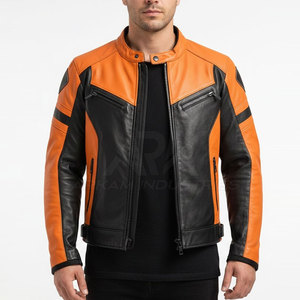Chaqueta de Cuero para Motocicleta Más Popular, Chaqueta de Cuero Personalizada Hecha en Pakistán, Chaquetas de Cuero para Motocicleta de Alta Calidad en Pakistán - Product Image 3