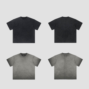 Camiseta Oversize de Algodón 100% de Lujo con Lavado Ácido y Estilo Boxy 2026 para Hombre, Camiseta Vintage Personalizable en Blanco - Product Image 4