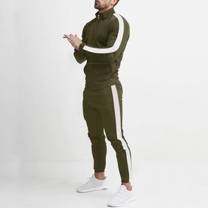 Conjunto Deportivo Amarillo para Hombre, Chaqueta Deportiva con Cierre Completo y Cuello Alto, Pantalones Deportivos con Bolsillos Laterales, Ropa de Invierno - Product Image 6