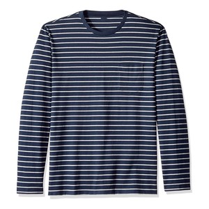 Camiseta de Manga Larga Negra para Hombre, Cuello Redondo, con Bolsillo en el Pecho, Corte Regular, Informal, Tejida, 100% Algodón, para Otoño, Último Modelo 2026 - Product Image 5