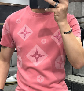 Camisetas de Manga Corta con Cuello Redondo para Hombre, al por Mayor, de Alta Calidad, 100% con Transferencia de Diamantes de Imitación, Personalizables, Venta Caliente - Product Image 5