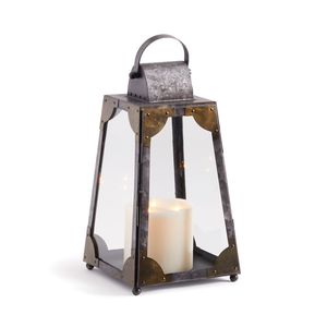 Antique Bronze Metal Lantern <b>Candle</b> Rustic Industrial <b>Hurricane</b> <b>Candle</b> Holder Vintage Decorative Lantern for Indoor & Outdoor - Product Image 6