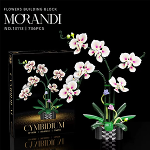 Set de Bloques de Construcción MOC de 736 Piezas, Orquídeas, STEM, DIY, Cymbidium en Flor, Juguetes para Niñas, el Mejor Regalo, Decoración para el Hogar, Kit de Modelismo - Product Image 6