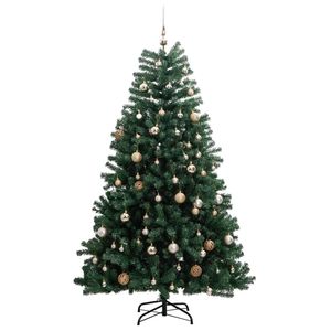 Árbol de Navidad Artificial Articulado de 70.9 Pulgadas con 300 Luces LED y Juego de Bolas, Adornos Elegantes para Árbol de Navidad - Product Image 4
