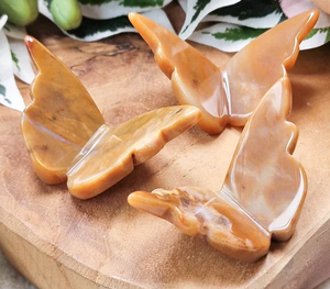 Ailes de papillon en aventurine jaune naturelle sculptées, pierre énergétique, spécimen minéral de guérison, décoration pour la maison et le bureau, vente en gros - Product Image 6