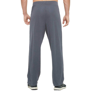 Pantalon de jogging décontracté gris-bleu pour homme avec bande latérale, taille élastique et cordon de serrage, respirant, en maille, idéal pour le printemps - Product Image 2