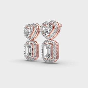 Boucles d'oreilles en diamant de meilleure qualité pour demoiselles d'honneur ou demoiselle d'honneur bijoux coordonnés pour les fêtes de mariage - Product Image 4