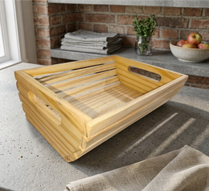 Élégant support de rangement multifonctionnel en bois, fait main, durable, non pliable, type plateau sur pied - Product Image 2