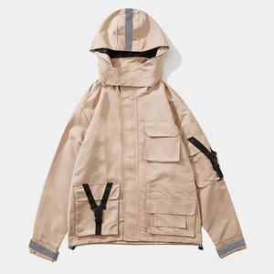 Custom Black Workwear Down Jacket Multi Pocket <b>Tech</b> wear Detachable Hood Bomber Designer Winter Jacket for Men Haus Industries - Product Image 3