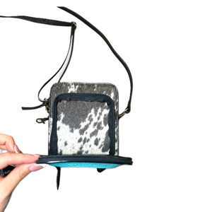 Bolso Hobo Bohemio Hecho a Mano de Cuero de Pelo de Vaca Grande con Estampados de Animales, Cierre de Cremallera Duradero, para Hombro, de Cuero Genuino para Otoño - Product Image 3