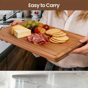 Tablas de Cortar de Bambú Rectangulares Antideslizantes Aptas para Lavavajillas Grosor Personalizado Paquete Combinado Utensilios de Cocina Antideslizantes - Product Image 5
