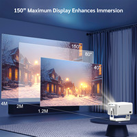 Prix plus bas pour un projecteur vidéo Android 1080P 600 Ansi Lumen, compatible 4K 8K, lecteur multimédia pour cinéma maison intelligent, Proyector