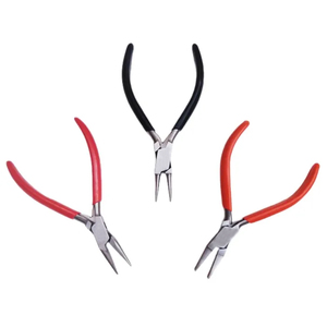 3 Pcs Mini Jewelry Pliers Set Professional Round Nose Flat Nose <b>Wire</b> Bending <b>Craft</b> Tool Kit for DIY Jewelry Repair & Making - Product Image 1