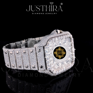 High End Stainless Steel Moissanite Diamond Watch with Iced Out Finish for Men’s Streetwear Collection Available for Sale - Product Image 2