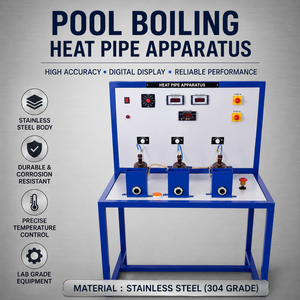 Appareil de chauffage à tube thermique pour piscine |   Machine de test numérique en acier inoxydable 220V AC |   Équipement de laboratoire de transfert de chaleur de haute précision - Product Image 5