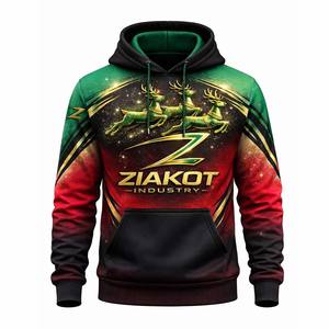 Impresión personalizada cosido personalizado negro blanco 3D bandera americana y ciervos caza deportes pulóver Sudadera con capucha - Product Image 2