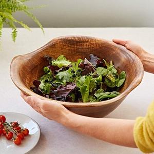 ผู้ผลิตชามสลัดไม้ คุณภาพเยี่ยม ชามซุปทำมือ ขายดี ชามเสิร์ฟไม้ขายส่ง - Product Image 4