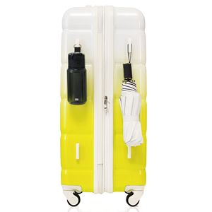 3 pezzi da 20 pollici porta porta USB Set portabagagli giallo limone portabicchieri certificata compagnia aerea supporto ABS + PC Spinner guscio rigido ruote nuove - Product Image 4