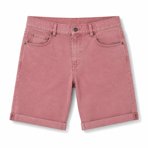 Shorts en jean vintage personnalisés pour hommes, motif uni, style streetwear décontracté, délavage clair, broderie pour la saison printanière - Product Image 2
