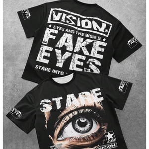 Camiseta Oversize para Hombre, de Algodón, Manga Corta, Hombros Caídos, Estilo Casual y Urbano - Product Image 6