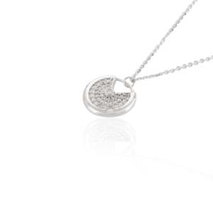 Collar de Cadena con Disco de Diamantes VVS1 en Oro de 14K - Certificado IGI - Product Image 5