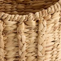 Panier de rangement tressé en jacinthe d'eau naturelle écologique, en forme de bateau, petit format, pour rangement et organisation, du Vietnam