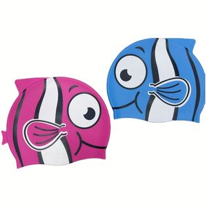 Toucas de Natação Personalizadas para Crianças com Tema de Peixe Nemo para Cabelos Longos, Chapéus para Esportes Aquáticos para Meninos e Meninas - Product Image 1