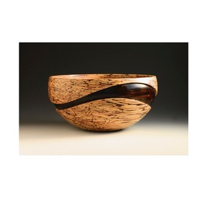 Bol décoratif en résine époxy sans BPA avec grain de bois authentique, artisanat artistique en résine, fait main et écologique - Product Image 4