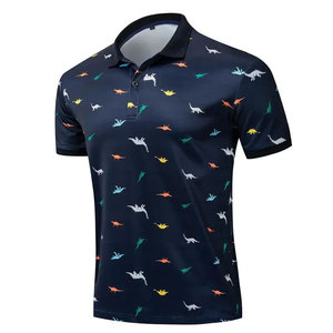 Men's Short Sleeve Polo <b>Shirt</b> With <b>Dinosaur</b> Print Quick Dry Knitted Fabric Casual Style Regular Fit Polyester Material T-<b>Shirt</b> - Product Image 2
