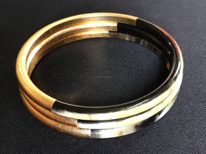 Elegant Dark Buffalo Horn Fashion Bracelet <b>Bangle</b> <b>Set</b> Natural Horn <b>Bangles</b> Accessory - Product Image 3