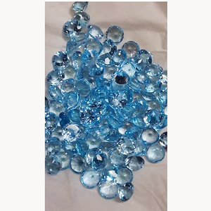 Lote de 100 Topacios Azules Suizos Naturales de 9mm, Corte Redondo Facetado, 336 Quilates, Alta Calidad, Gemas Sueltas, US$336 - Product Image 3