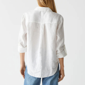 Women's Classic Button-<b>Down</b> T-Shirt in 100% Cotton - Perfect for Professional Office Wear and Casual Outfits - Product Image 2
