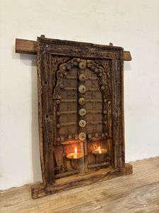 Decoración de Pared para el Hogar Hecha a Mano, Estilo Art Deco, Tallada en Madera y Latón, Multifuncional, Duradera, para Sala de Estar, Dormitorio, Comedor - Product Image 2