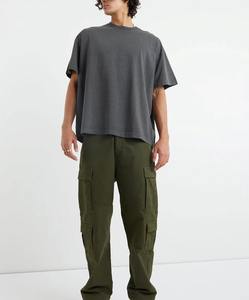 Nouveau T-shirt Streetwear Homme Oversize à Épaules Tombantes, Effet Délavé Acide Vintage et Usé, Coupe Boxy à Manches Courtes - Product Image 2