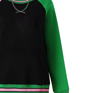 Sudadera personalizada de chenilla con escudo tricolor negro para hermandades (talla unisex) para minoristas B2B que compran ropa al por mayor para compradores B2B - Product Image 6