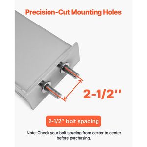 Supporti per Paraspruzzi in Acciaio Inox con Molla e Fori per Luci, Distanza tra Bulloni 2-1/2 Pollici, per Camion, 1 Paio, Staffa per Portapacchi - Product Image 2