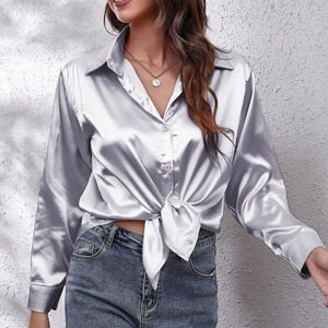 Blusa Casual de Manga Corta con Estampado a Cuadros y Botones para Primavera/Verano, con Logo Frontal, Ideal para Fiestas - Product Image 1