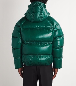 Veste matelassée à capuche unisexe QUANTA INTERNATIONAL bleue coupe-vent en polyester standard pour l'automne, fermeture éclair décontractée, coupe régulière - Product Image 2