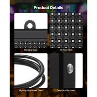 Pantalla LED digital a todo color P6 de 40x18 pulgadas para interiores, para señalización y orientación.