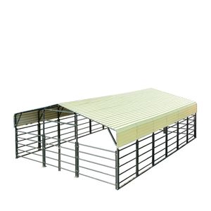 Pannello per Recinto Bestiame 20FT X 30FT, Capannone in Metallo con Pareti Laterali Alte 7FT, Altezza Pannello Recinto 5FT, 600 Piedi Quadrati, Pannelli Ondulati 27 GA per Fattoria - Product Image 3