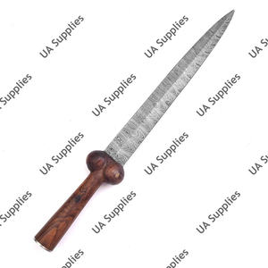 Couteau Viking Médiéval Nordique Haut de Gamme en Acier Damas à Lame Fixe, Tranchant comme un Rasoir, Manche en Bois de Palissandre, Idéal pour le Quotidien, OEM/ODM - Product Image 5