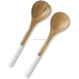 Utensilios de cocina de madera para alimentos Espátula de madera para cocinar Cubiertos de cocina de alta calidad hechos a mano naturales - Product Image 2