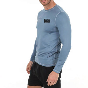 2026 New <b>Design</b> <b>Custom</b> Logo Solid Casual Men <b>Compression</b> <b>Shirts</b> Wholesale Comfortable Breathable Quick Dry Spandex/Polyester - Product Image 2