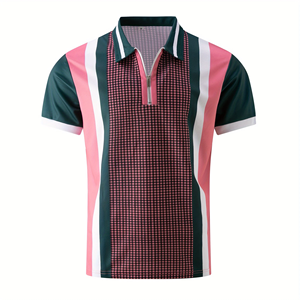 Camiseta Casual de Manga Corta con Cierre para Hombre, Verano 2026, Diseño Sólido, Transpirable y de Secado Rápido - Product Image 2