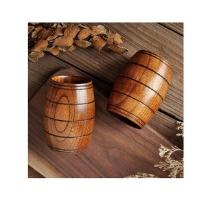 Wooden Mug Handmade Natural Solid Wood Coffee Mug Rustic Style Eco Friendly Drinkware for Kitchen Dining - Product Image 3
