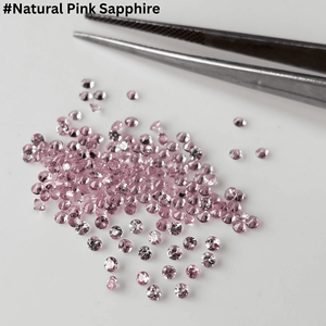 Saphir rose naturel en gros, taille ronde facettée, pierre précieuse non montée pour la fabrication de bijoux, petite taille, de 1 mm à 3 mm - Product Image 5