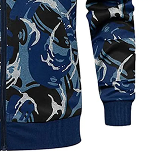 Ensemble 2 pièces de survêtement de sport pour hommes, personnalisé, imprimé, avec sweat à capuche zippé et pantalon de jogging, idéal pour la maternité et le fitness - Product Image 3