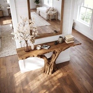 Viet Nam Supplier-Wood <b>Console</b> <b>Table</b> Modern Narrow Design Solid Wood Handmade Home Decor <b>for</b> Apartment and Hotel Use - Product Image 2