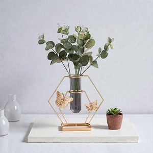 Modern Brass Tabletop Vase With <b>Butterfly</b> Design For Housewarming Decor - Product Image 6