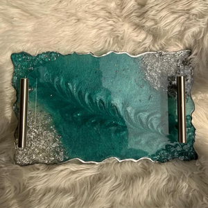 <b>Unique</b> Design Modern Decorative Resin Serving Tray for Wedding & Diwali Tabletop <b>Vase</b> by Perfect Enterprises - Product Image 3